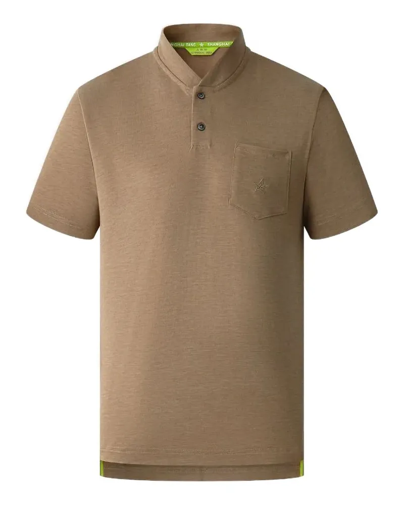 Shanghai Tang T-Shirt mit Logo-Stickerei - Nude Nude