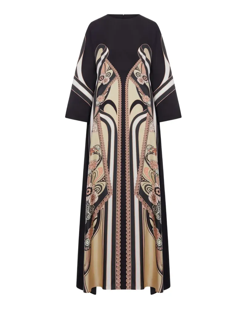 La DoubleJ crew-neck silk dress - Schwarz Schwarz