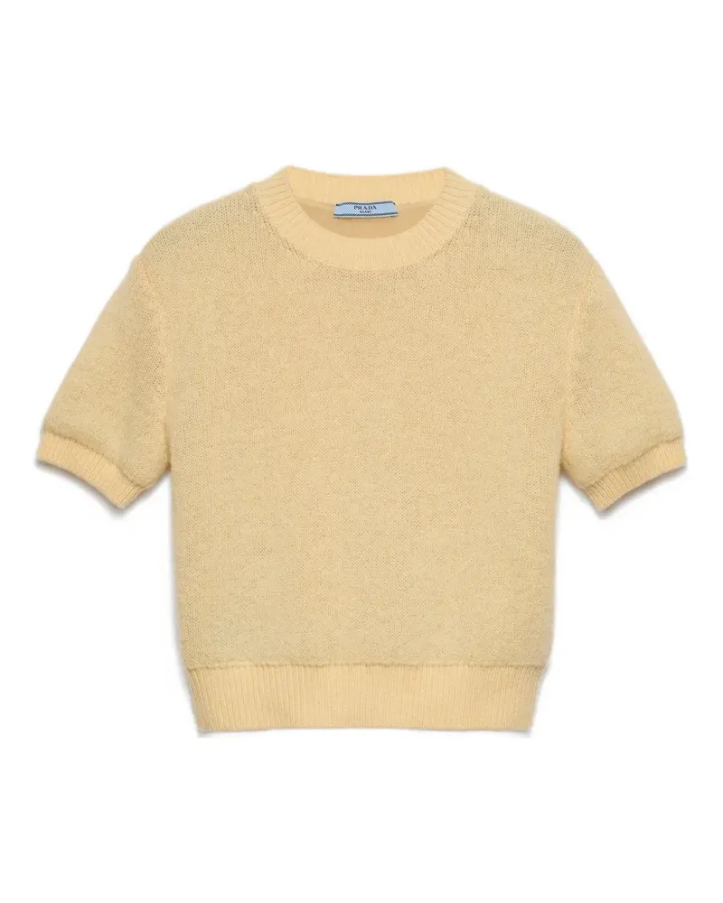 Prada Kaschmirpullover mit rundem Ausschnitt - Gelb Gelb