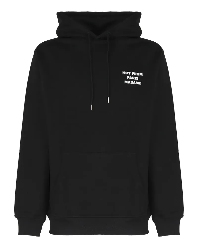 Drôle de Monsieur Le Slogan Classique Hoodie - Schwarz Schwarz
