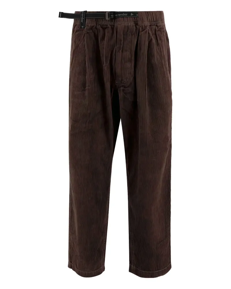 and wander Cordhose mit Gürtel - Braun Braun