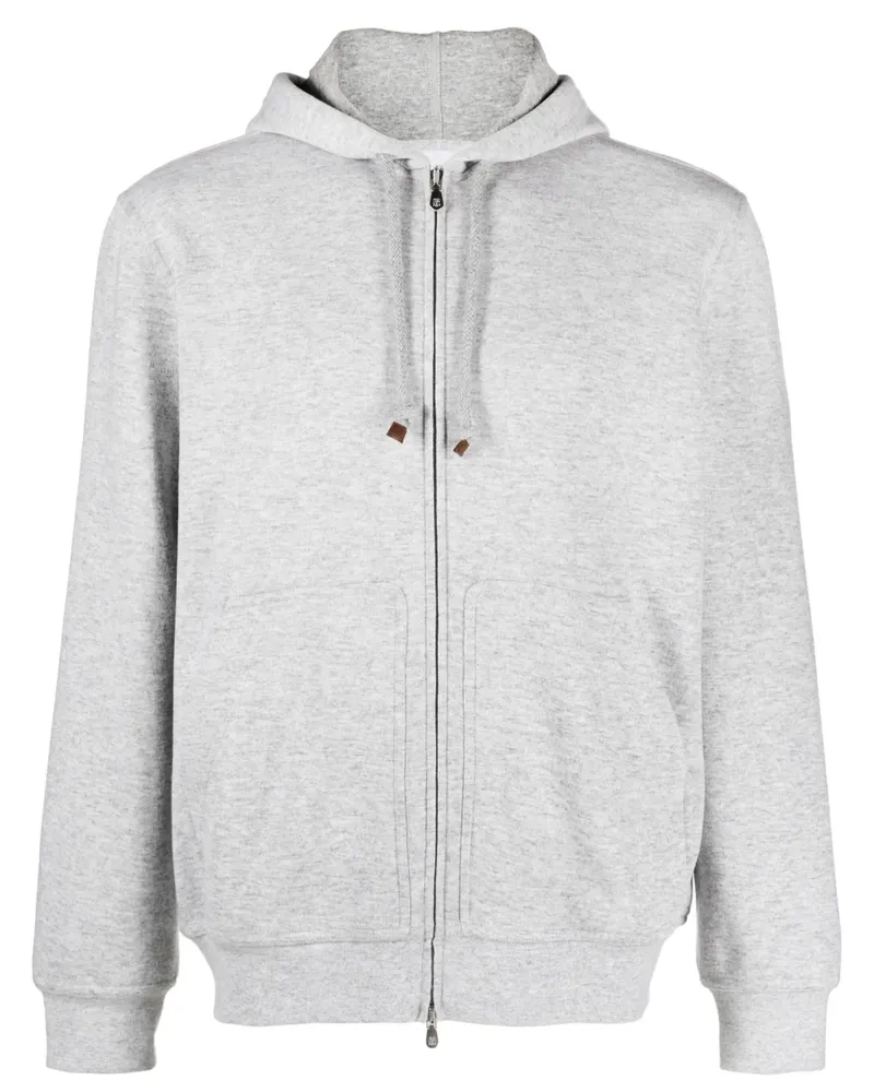 Brunello Cucinelli Kapuzenjacke mit Kordelzug - Grau Grau