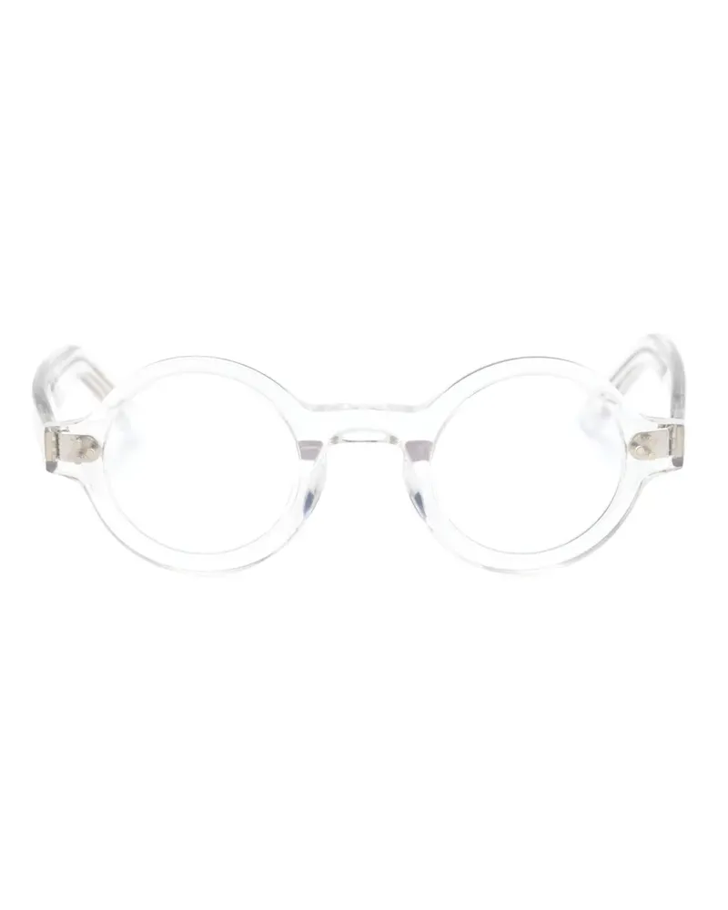 Lesca Burt Brille mit rundem Gestell - Weiß Weiß