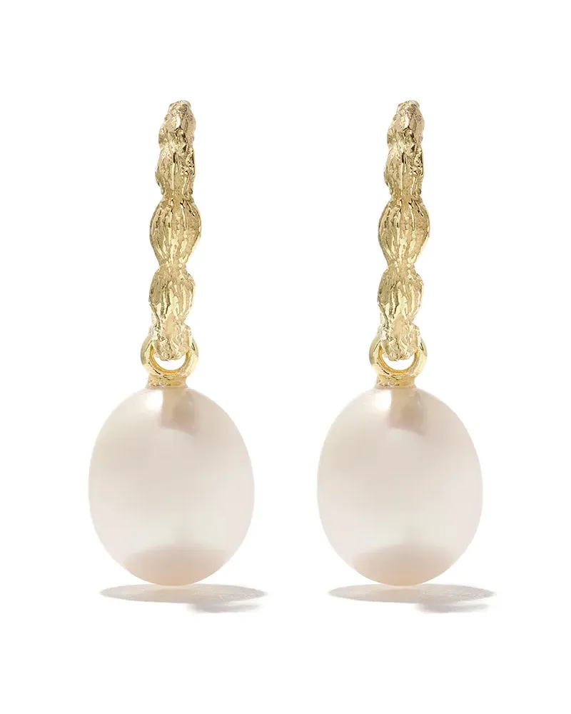 Wouters & Hendrix 18kt Gelbgoldcreolen mit Perlen - YELLOW GOLD Yellow