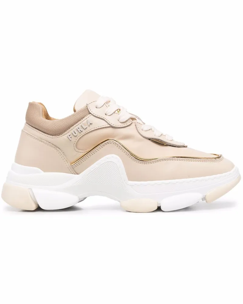 Furla Sneakers mit dicker Sohle Nude