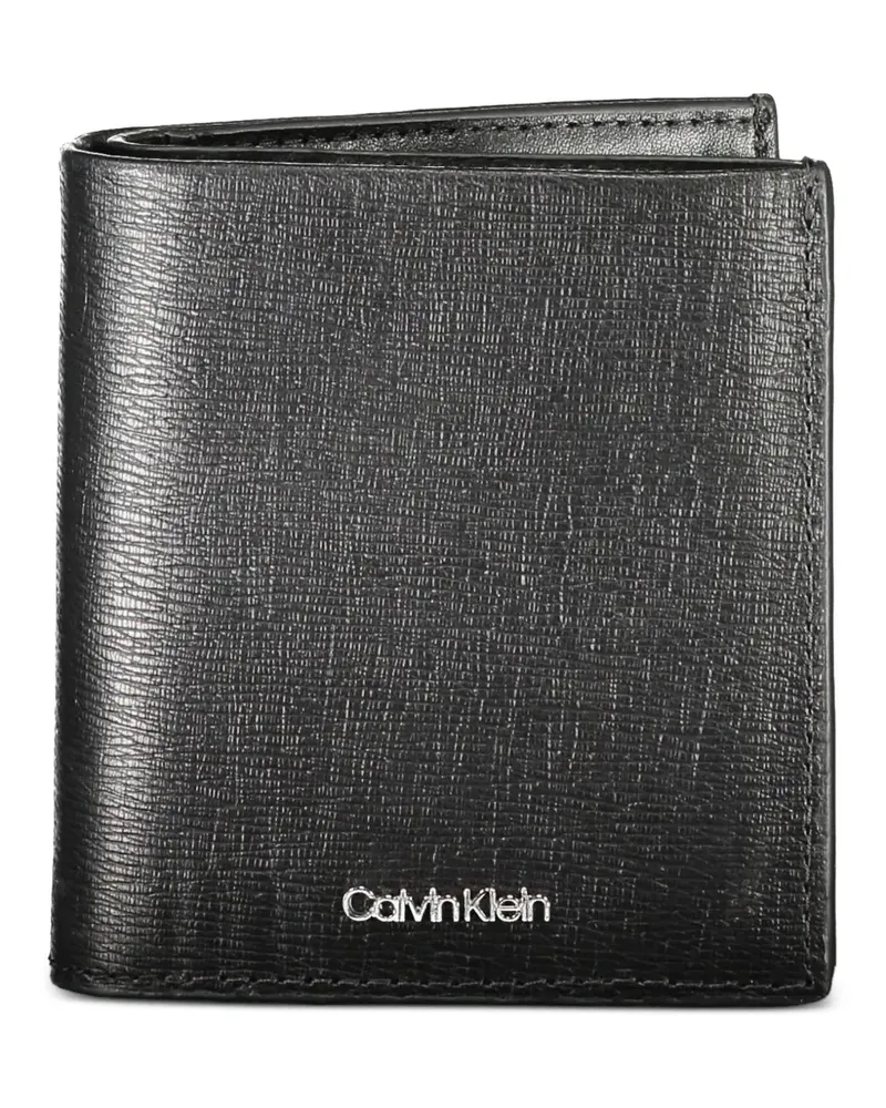 Calvin Klein textured leather wallet - Schwarz Schwarz