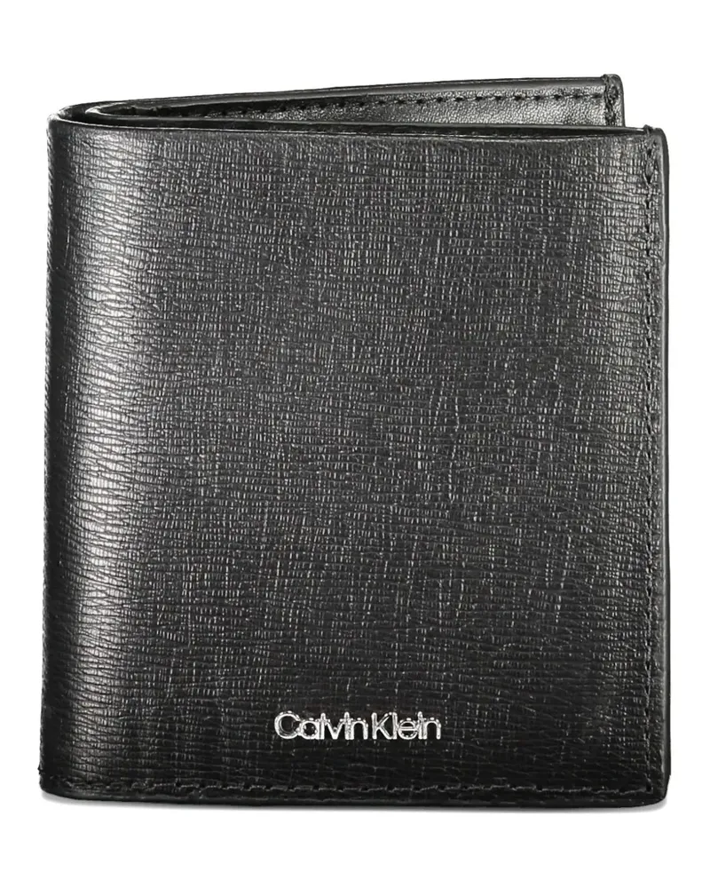 Calvin Klein textured leather wallet - Schwarz Schwarz