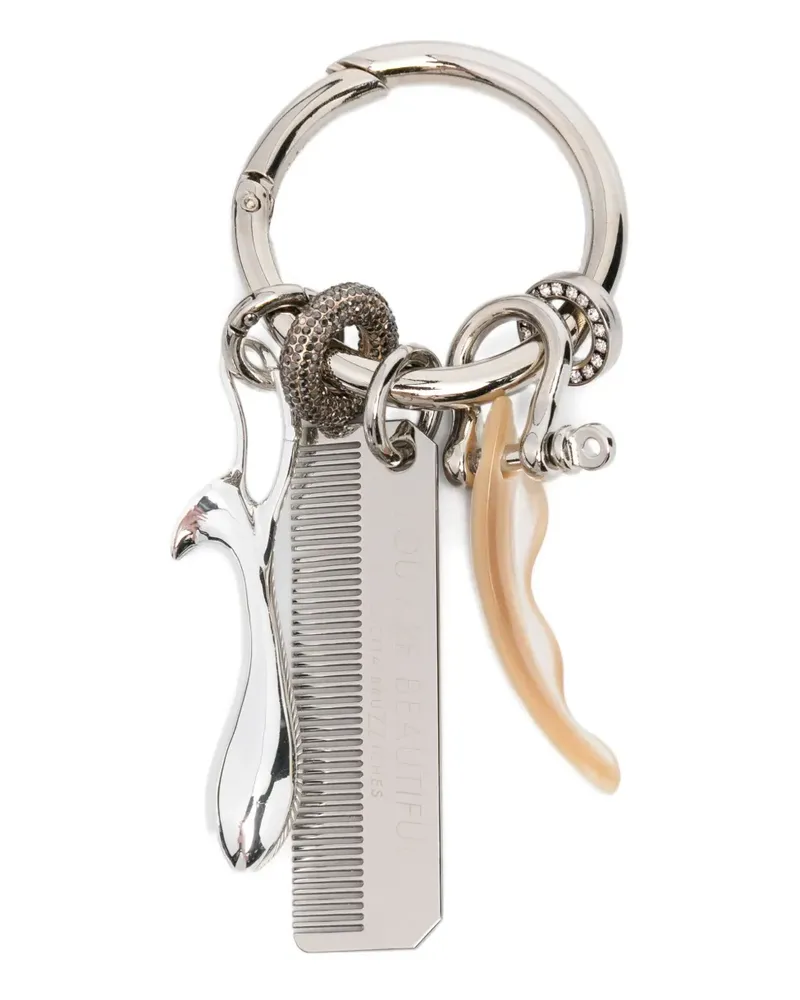 Benedetta Bruzziches comb-charm keyring - Silber Silber