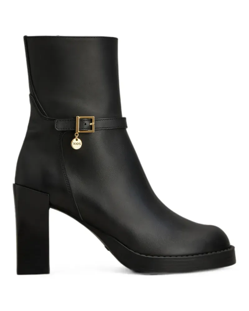 TOD'S Stiefeletten mit Logo-Anhänger - Schwarz Schwarz