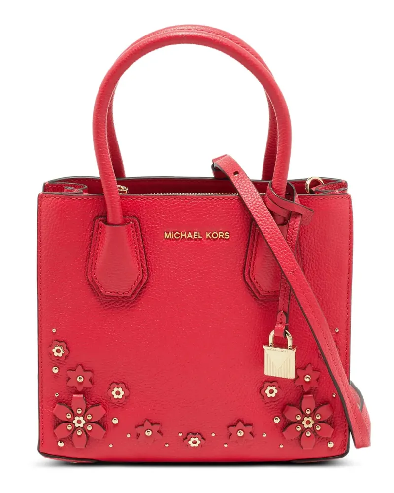 Michael Kors Mercer Tote Bag mit Blumenverzierung - Rot Rot