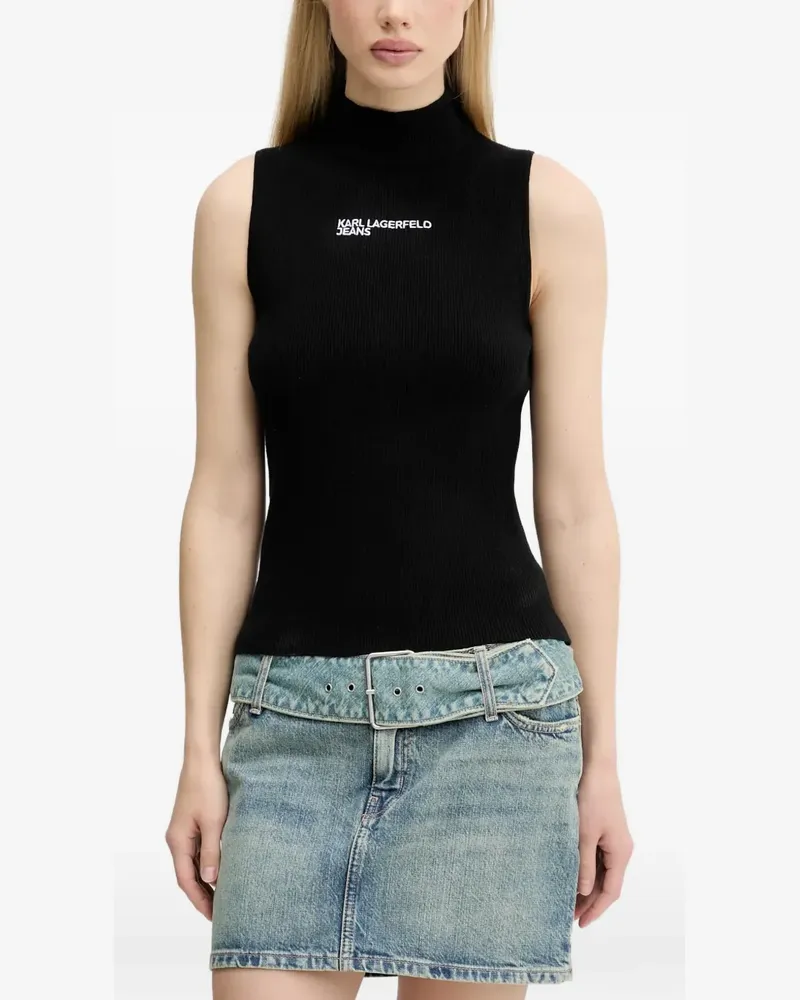 Karl Lagerfeld logo mock-neck top - Schwarz Schwarz