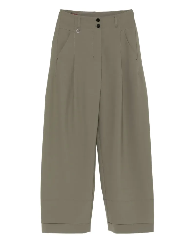 HIGH Hose mit Falten - Grün Grün