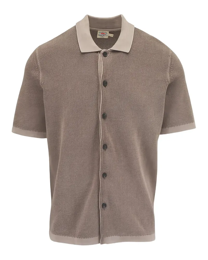 Faherty waffle-knit short-sleeve shirt - Braun Braun