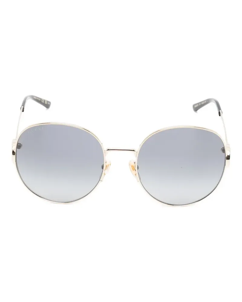 Gucci Sonnenbrille mit rundem Gestell - Gold Gold