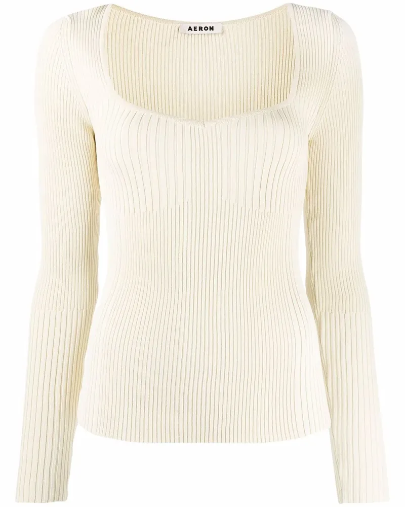 AERON Pullover aus geripptem Strick - Gelb Gelb
