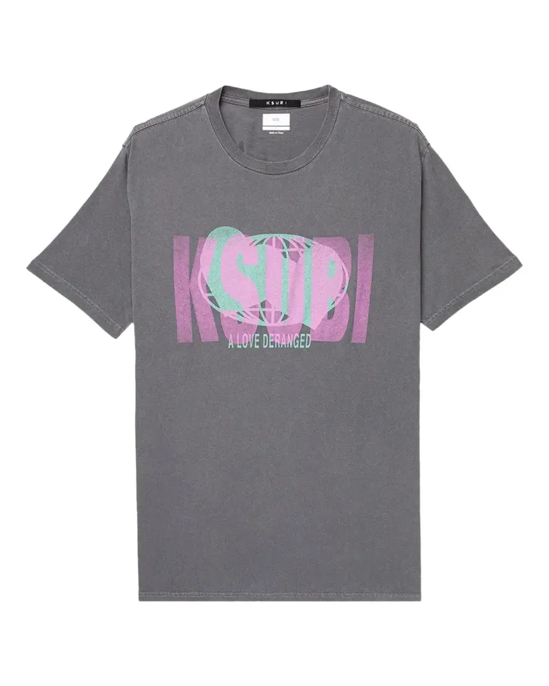 ksubi Kurzärmeliges Deranced Kash T-Shirt - Grau Grau