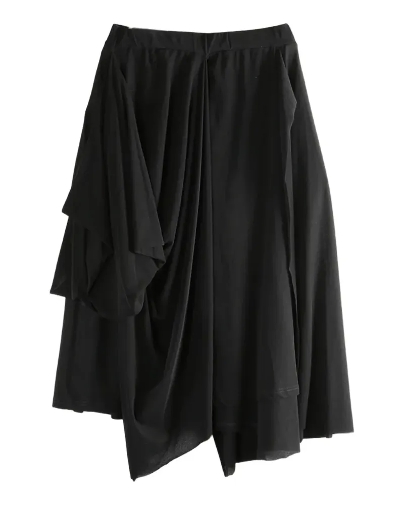 Yohji Yamamoto draped asymmetric skirt - Schwarz Schwarz