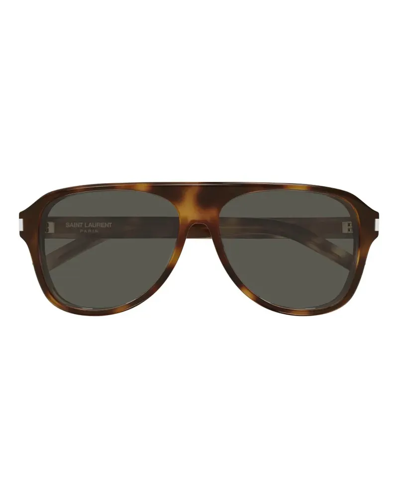 Saint Laurent Pilotenbrille in Schildpattoptik - Braun Braun
