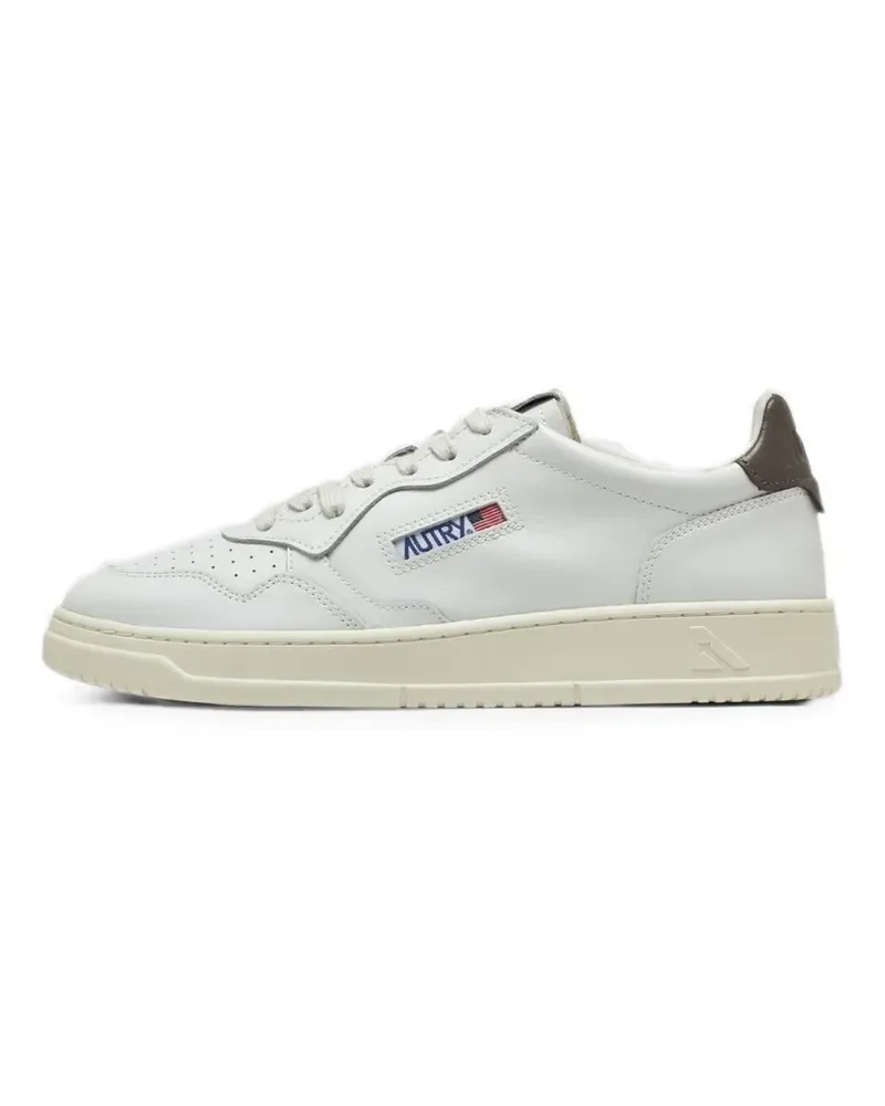 AUTRY perforated-detail panelled sneakers - Nude Nude