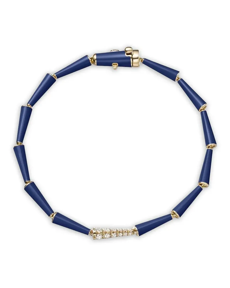 Melissa Kaye 18kt Lola Gelbgoldarmband mit Diamant - Blau Blau