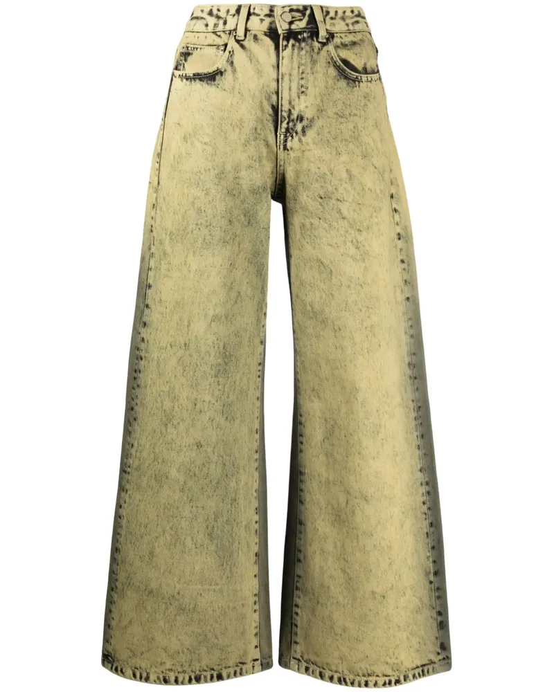 JNBY Weite Jeans mit Einsätzen - Gelb Gelb