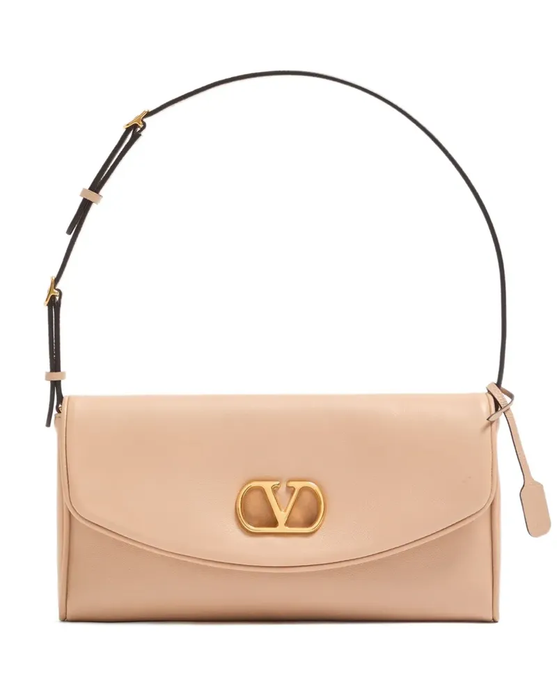 Valentino Garavani Kleine DeVain VLogo Schultertasche - Nude Nude