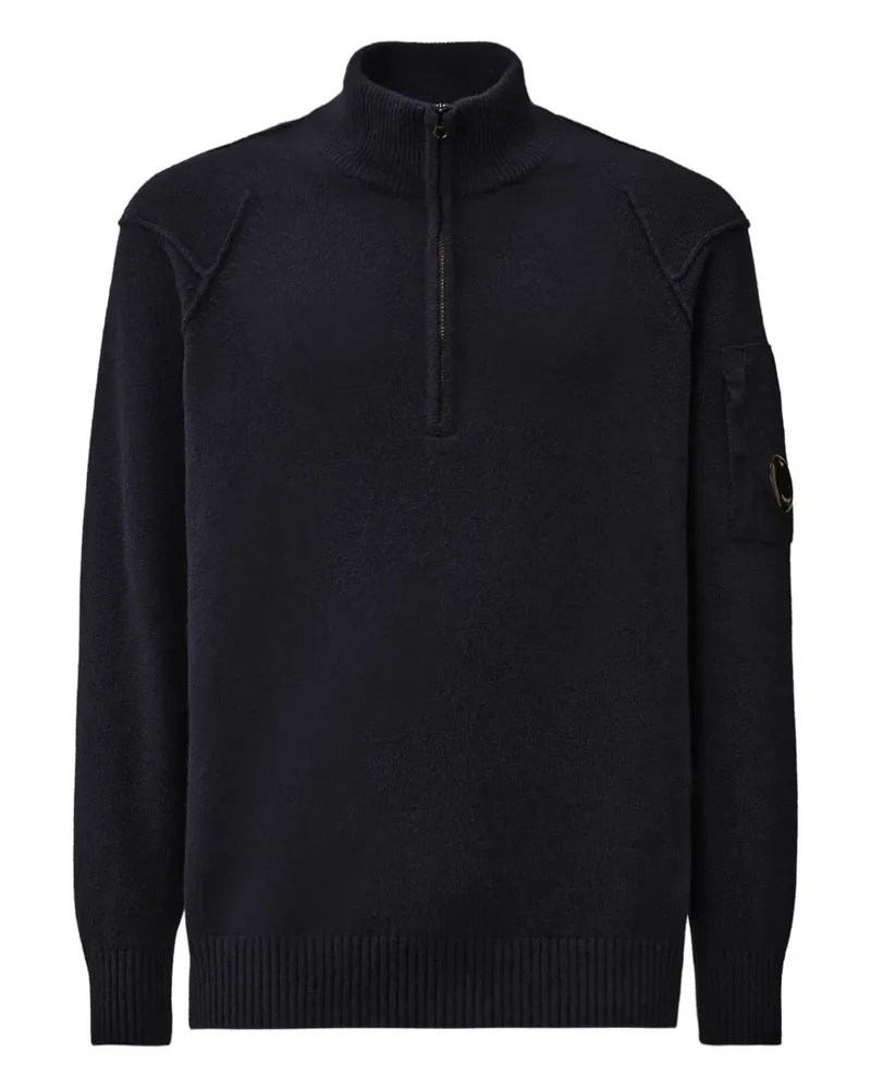 C.P. Company Pullover mit Lens-Detail - Blau Blau