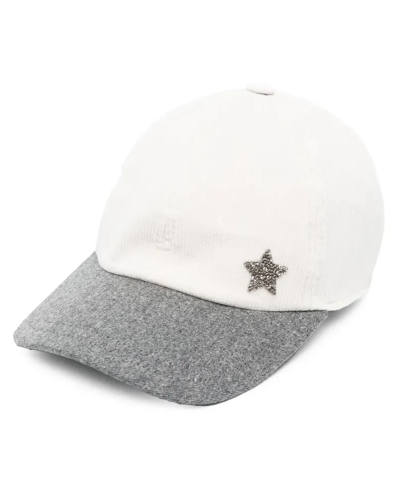 Lorena Antoniazzi Baseballkappe mit Swarovski-Kristallen - Weiß Weiß