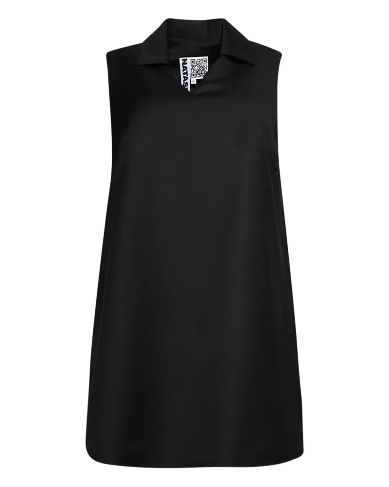 Natasha Zinko Ärmelloses Kleid mit Kragen - Schwarz Schwarz