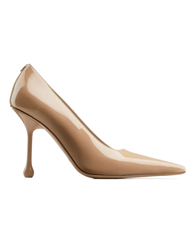 Jimmy Choo Ixia Pumps aus Lackleder 95mm - Nude Nude