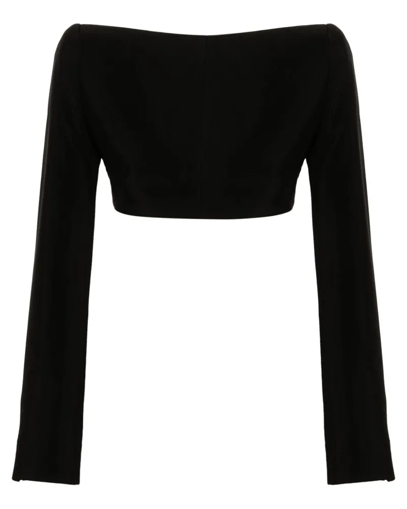 Thierry Mugler Rückenfreie Cropped-Jacke - Schwarz Schwarz