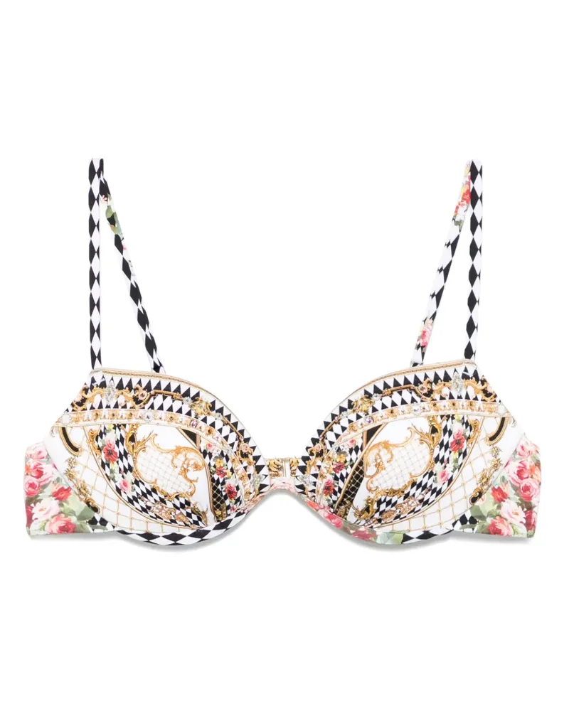 Camilla Bikinioberteil mit grafischem Print - Weiß Weiß