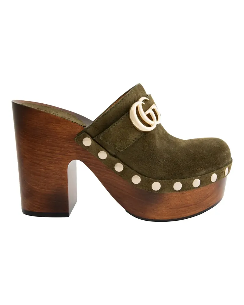 Gucci GG Mules mit Nieten - Grün Grün