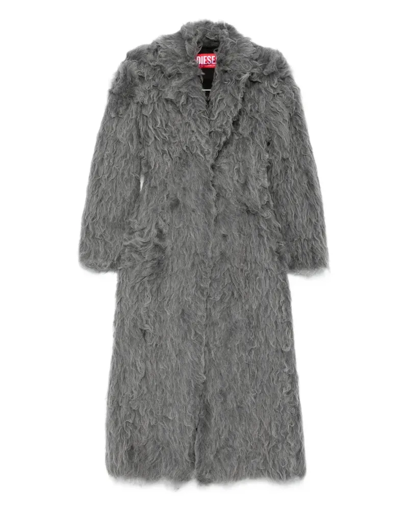 Diesel Mantel aus Fleece - Grau Grau