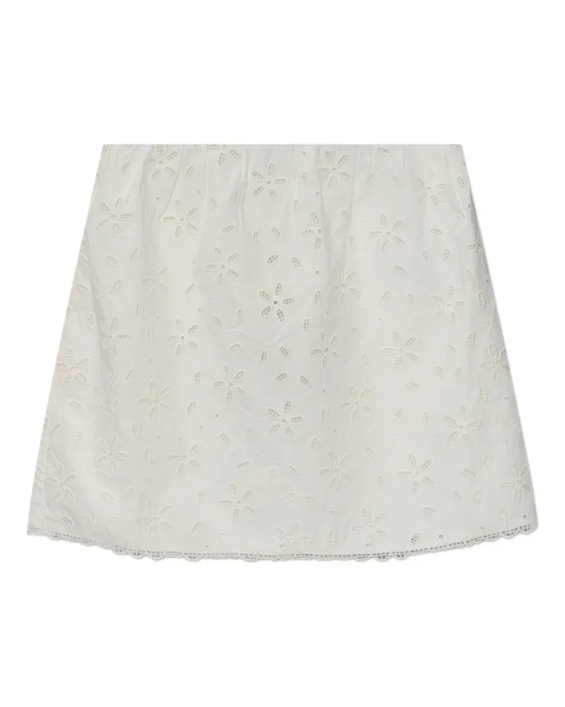 Posse Salma Hosenrock mit Blumenstickerei - Weiß Weiß