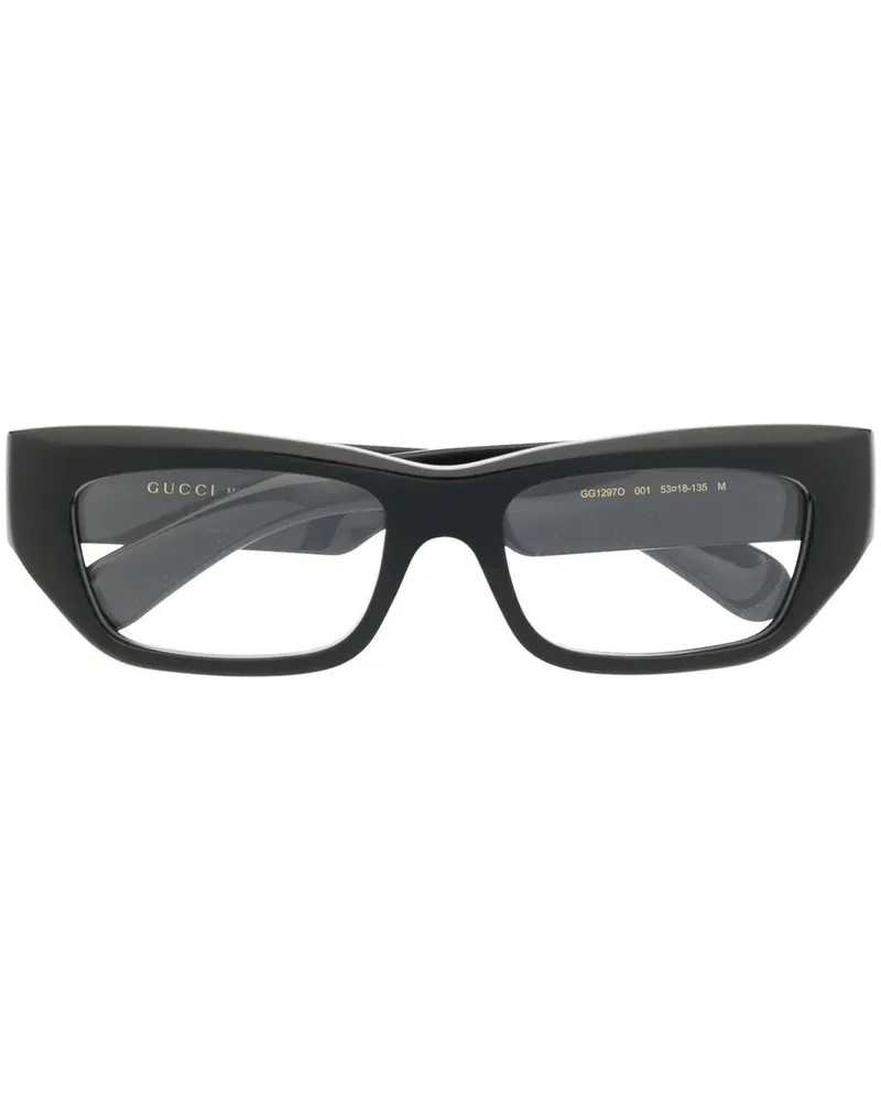 Gucci Cat-Eye-Brille mit Logo - Schwarz Schwarz