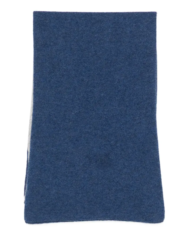 Dell'oglio Zweifarbiger Kaschmirschal - Blau Blau