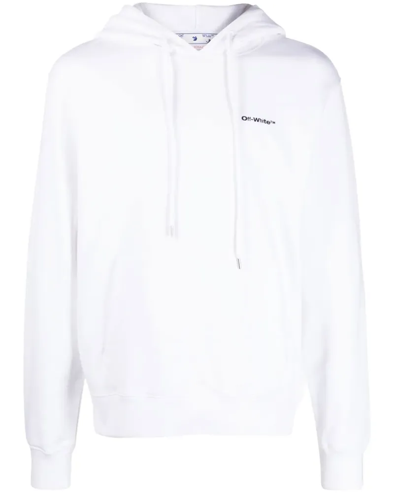 OFF-WHITE Hoodie mit Kordelzug - Weiß Weiß
