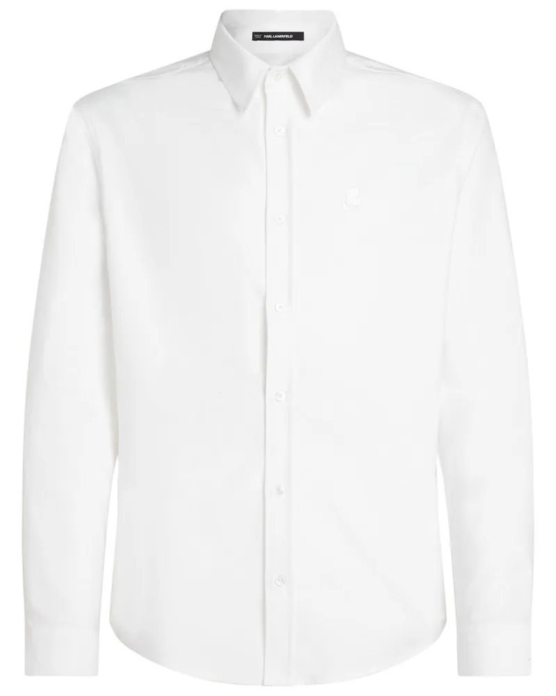 Karl Lagerfeld Karl Kameo Oxford-Hemd - Weiß Weiß