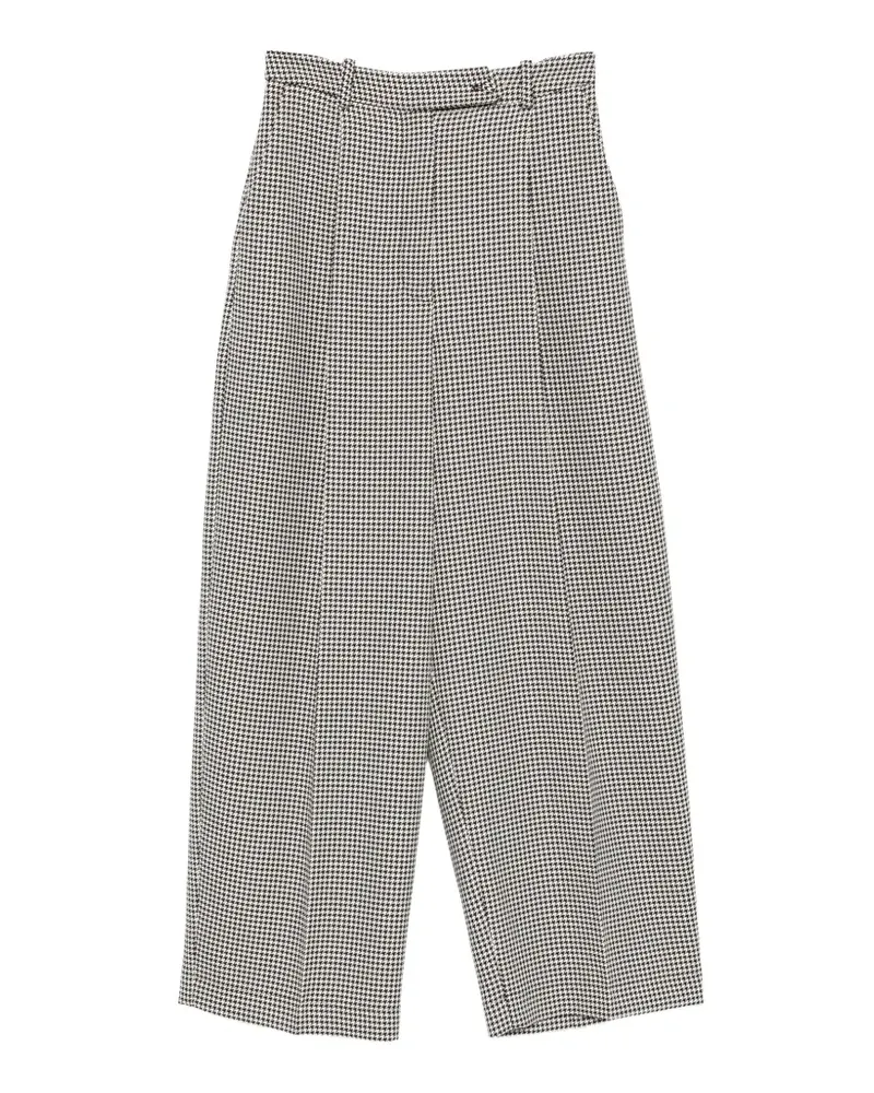 STYLAND houndstooth-pattern carrot trousers - Weiß Weiß