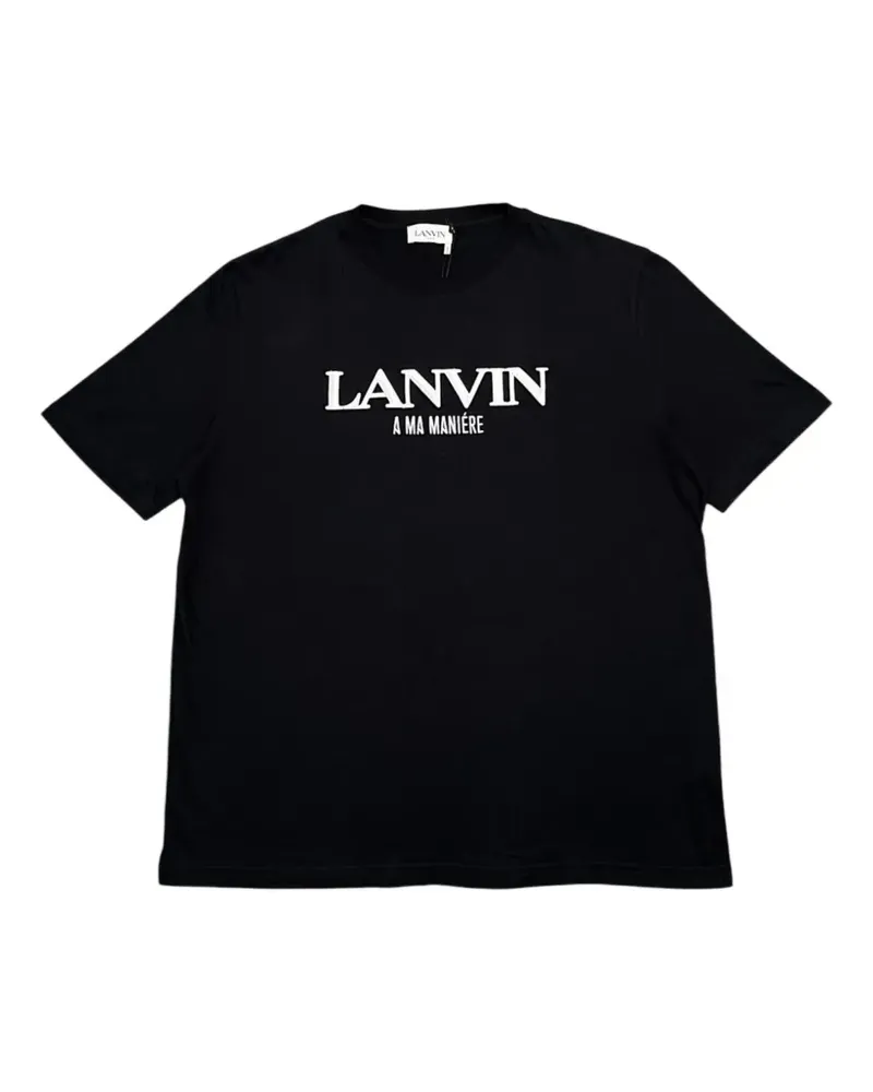 Lanvin x A Ma Maniére T-Shirt mit Stickerei - Schwarz Schwarz