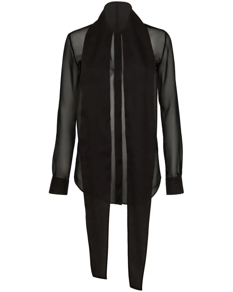 Dsquared2 Bluse mit Schaldetail - Schwarz Schwarz