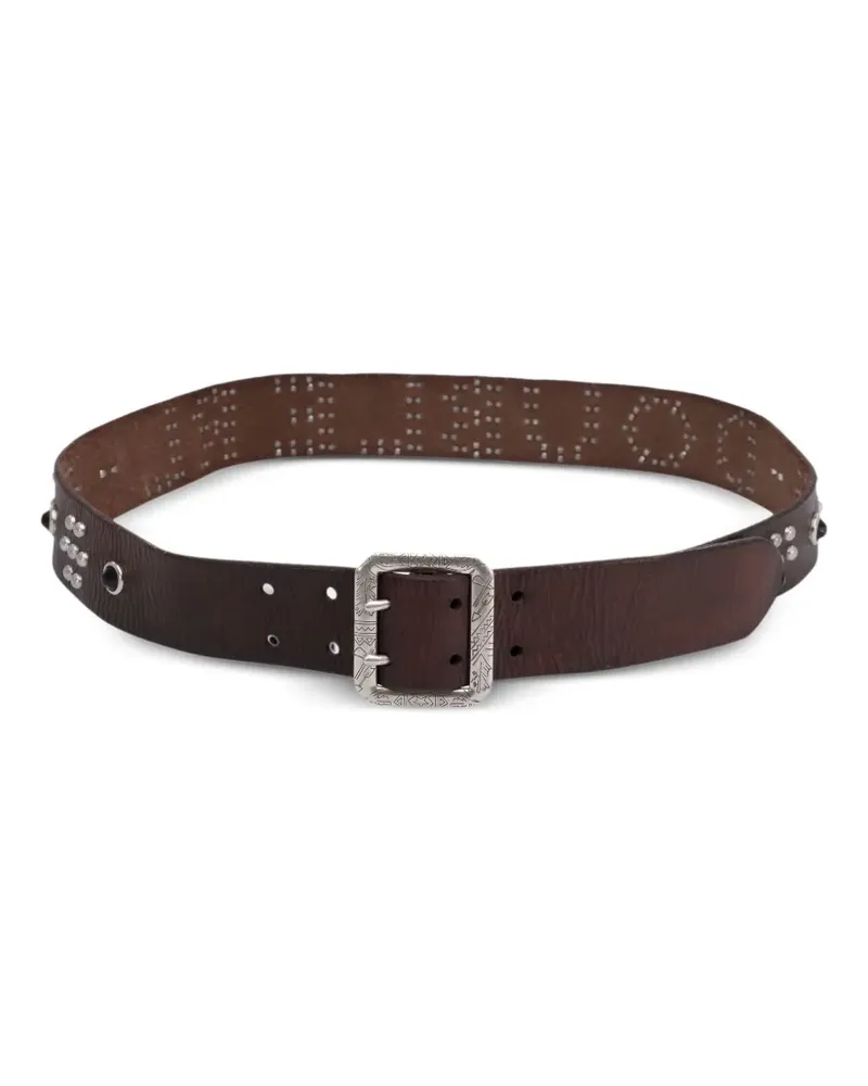 Ralph Lauren Gürtel mit Nieten-Logo - Braun Braun