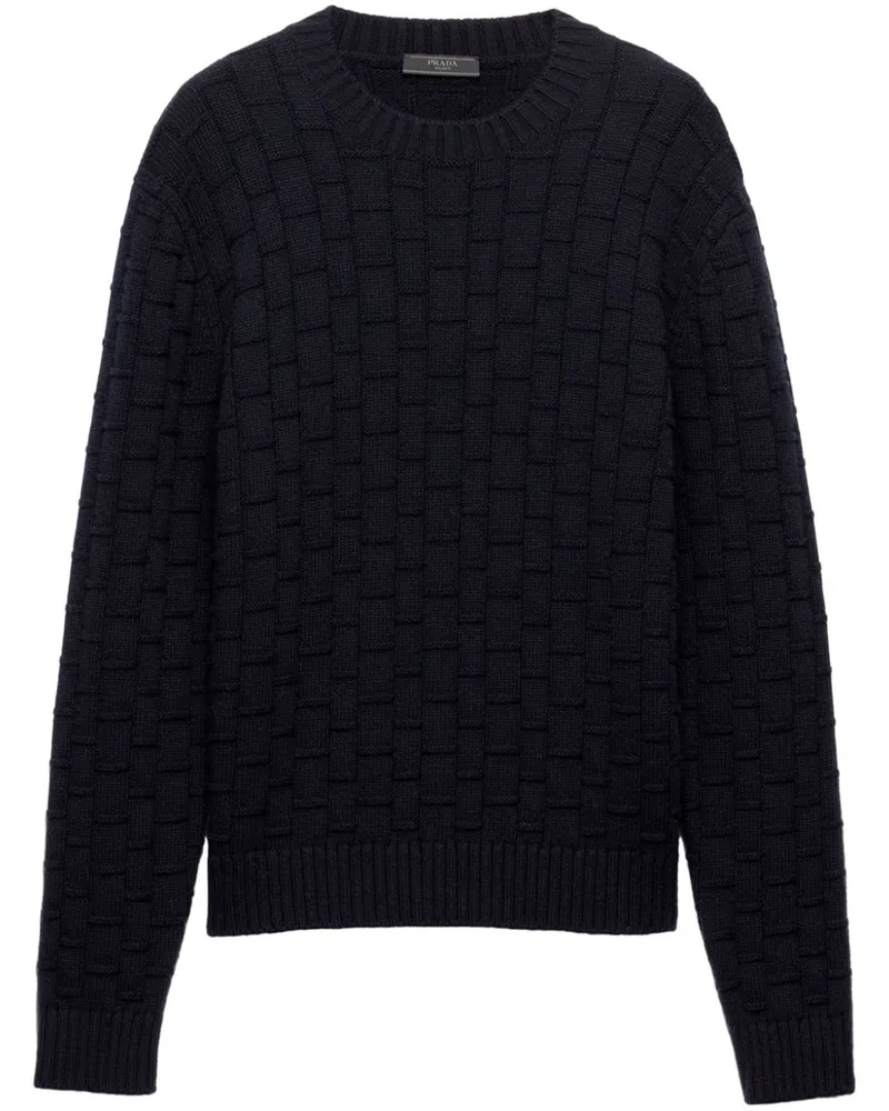 Prada Kaschmirpullover mit Rundhalsausschnitt - Blau Blau