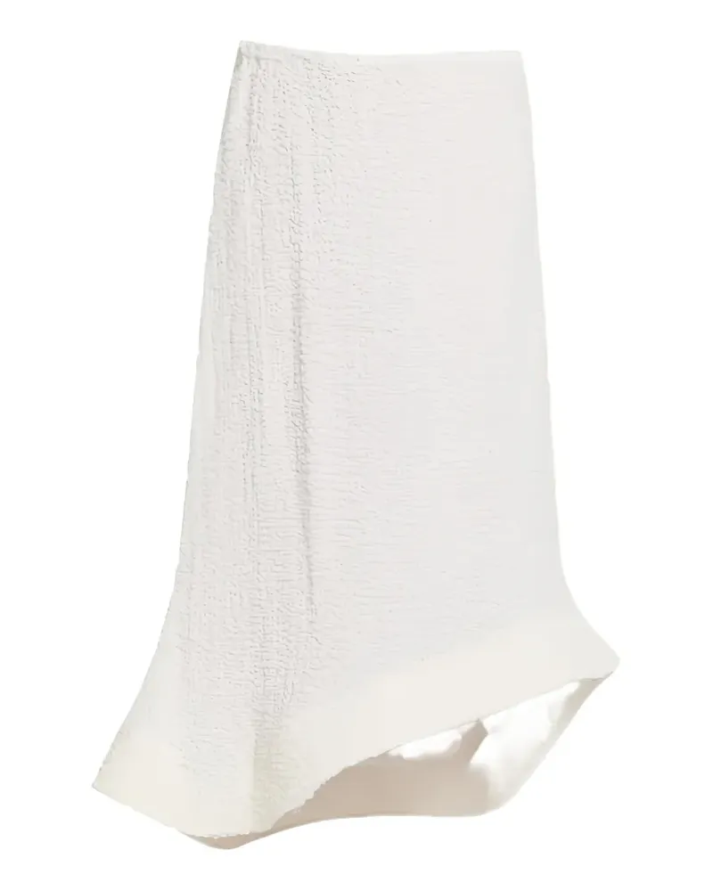 Melitta Baumeister asymmetric bouclé skirt - Weiß Weiß