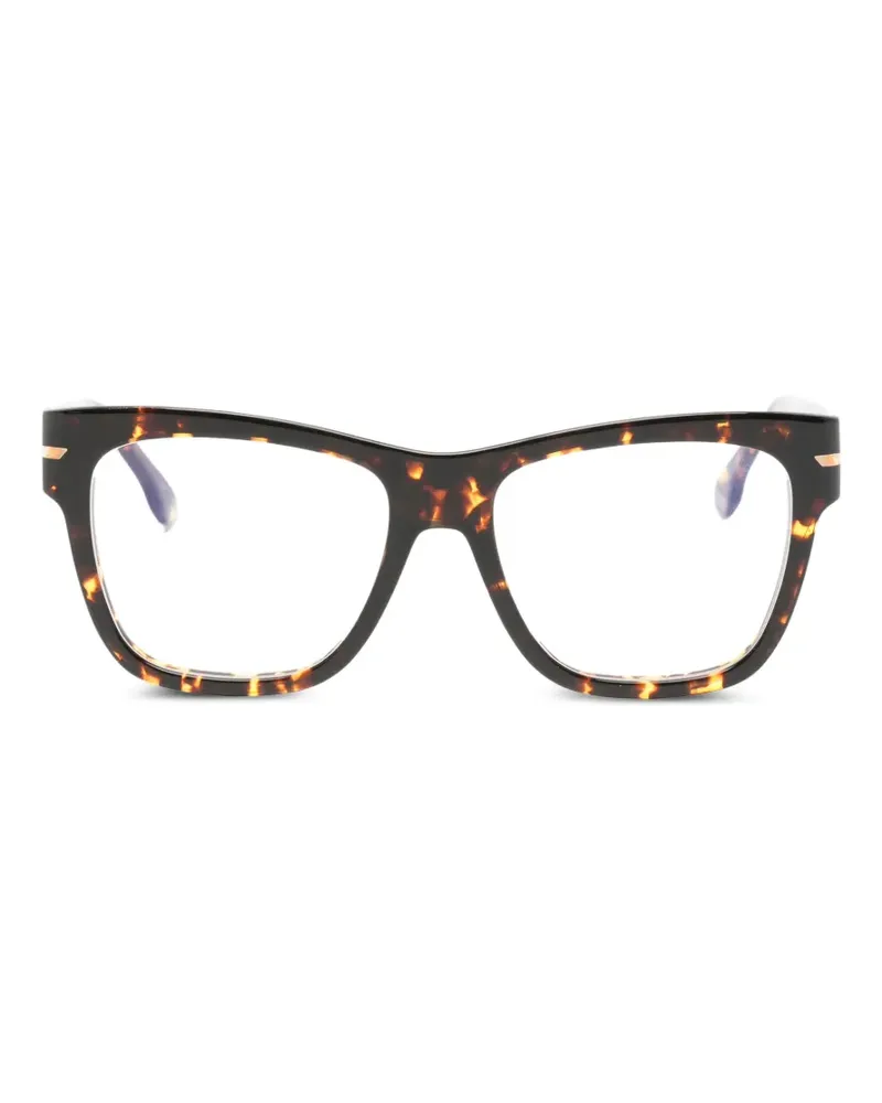 Victoria Beckham Eckige Brille in Schildpattoptik - Braun Braun