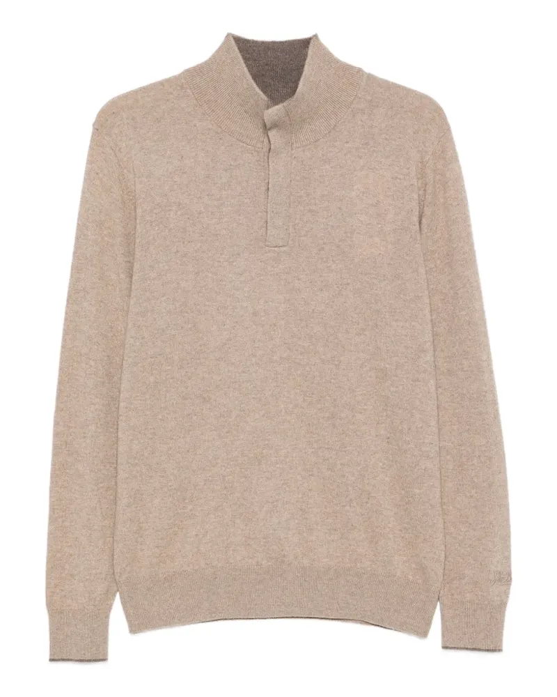 MC2 Saint Barth Marlow button-fastening high-neck sweater - Nude Nude