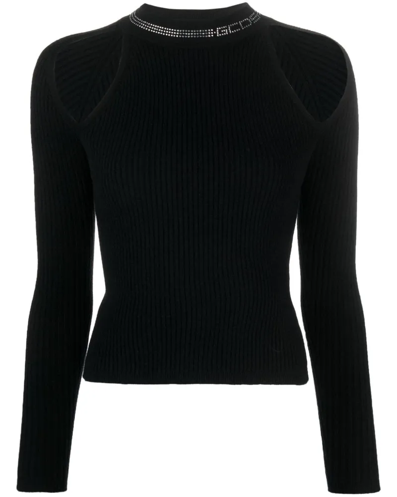 GCDS Top mit Strass - Schwarz Schwarz