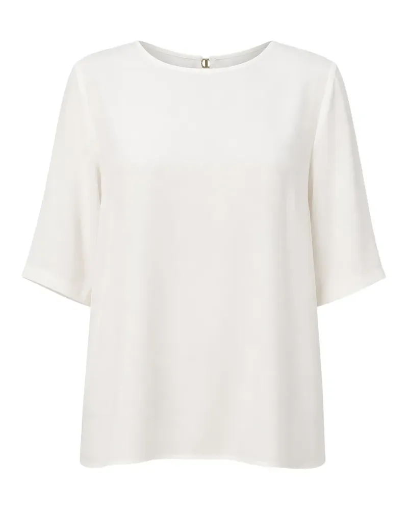 Twin-Set logo-plaque satin blouse - Weiß Weiß