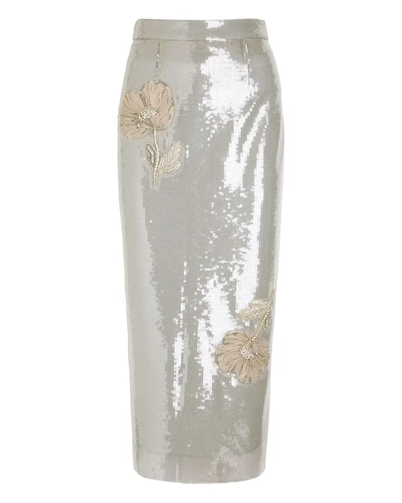 Huishan Zhang Midirock mit Pailletten - Silber Silber